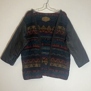 Woolrich Jacket LINER ONLY Mens Medium Multicolored Aztec Outdoor Quilted Chore